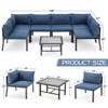 COWLOWN Pieces Blue Patio Furniture Set, Outdoor Conversation Sets, Outdoor Sectional Furniture for Backyard, Balcony - 4 of 4