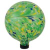 Northlight Hand Painted Swirled Outdoor Patio Garden Gazing Ball - 10" - Yellow and Green - 3 of 4