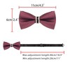 INSPIRE CHIC Men's Rhinestone Decor Pre-tied Adjustable Bow Tie - 3 of 4