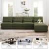 YOOCOZZ Armless L-Shaped Sectional Sofa with Chaise Lounge and Space-Saving Open Design - 4 of 4