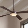 52" Minka Aire Farmhouse Indoor Ceiling Fan with LED Light Oil Rubbed Bronze Glass Shade for Living Room Family Dining Home Office - image 2 of 4