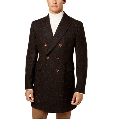 Tallia Mens Herringbone Double Top Coat