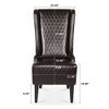 Lyngins Vintage High-Back Accent Chair, Modern High Wingback Chair, Faux Leather Living Room Chair with Birch Legs, Comfy Reading Chair/Sofa Chair - 2 of 4