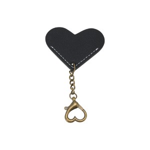 Unique Bargains Heart Keychain Bookmark Faux Leather Hardware : Target