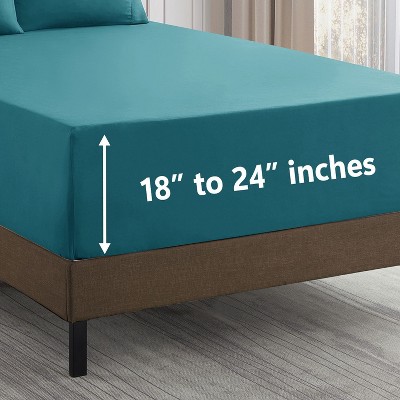 18"-24" Extra Deep Pocket, 6-Piece, Double Brushed High End Microfiber Sheet Set by Sweet Home Collection®