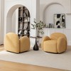 SEYNAR Modern Glam Boucle Upholstered Swivel Accent Armchair Set of 2 - 4 of 4