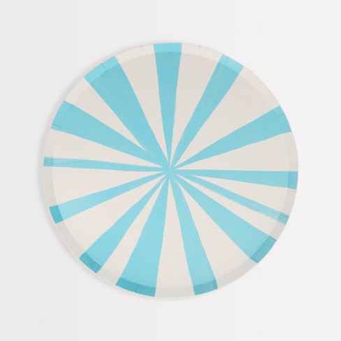 Meri Meri Blue Stripe Side Plates (pack Of 8) : Target