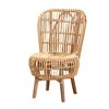 bali & pari Nagoya Natural Rattan Tall Lounge Chair Natural Brown: Armless, Spot Clean, No Assembly Required - 2 of 4