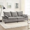 NicBex 88.5"Modular Sofa Couch,Modern Velvet Fabric 3 Seater Sofa with 2 Pillows and Legs for Living Room,Apartment - 2 of 4