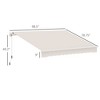 VisioGear Retractable Awning, 8'*7' Patio Awnings with Manual Crank Handle for Deck, Yard, Beige & White, 98.5"*78.75"*49.2" - 3 of 4