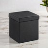 15" Ottoman with Storage, Folding Footstool, Storage Ottoman Bench, Cube Storage Chest 660 lb Load Capacity - image 2 of 4