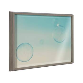 18" x 24" Blake Bubble Rectangle II Framed Printed Glass Gray - Kate & Laurel All Things Decor: UV-Resistant, Easy Hang, Modern Decor