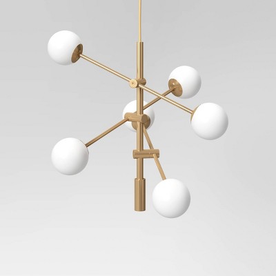 Frosted Glass Geneva Globe Chandelier Brass (Includes LED Light bulb) - Threshold™