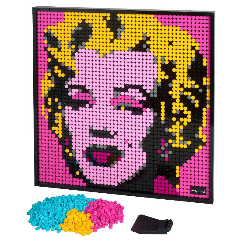 LEGO Art Andy Warhol&#39;s Marilyn Monroe Collectible Canvas Art Set Building Kit for Adults 31197, 3 of 12