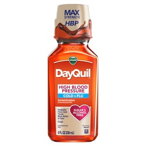 Vicks DayQuil High Blood Pressure Cold & Flu Liquid, 8 FL OZ - 1 of 4