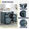 SeaCamel 30" Single Sink Bathroom Vanity - Modern Storage Cabinet with 2 Drawers & Tip-out Drawer - 4 of 4