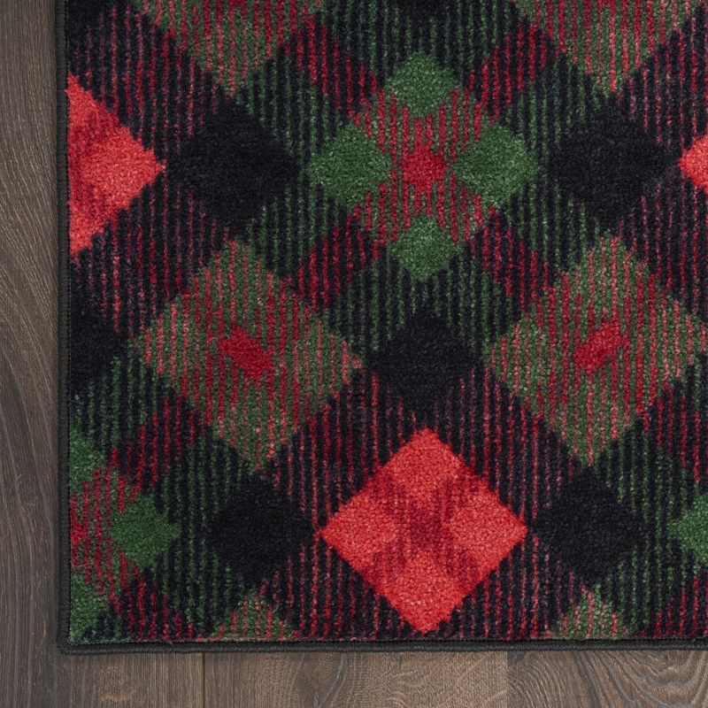 Nourison Accent Christmas Plaid Indoor Kitchen Entryway Non-Skid Mat, 4 of 7