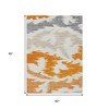 HomeRoots 5' X 8' Orange Beige And Ivory Abstract Washable Indoor Outdoor Area Rug - 3 of 4