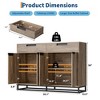 Sideboard Buffet Cabinet, 55" Large Kitchen Accent Modern Storage Cabinet with 2 Drawers and 4 Doors, Coffee Bar for Kitchen, Dining Room - 3 of 4