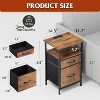 GALAXHERO Nightstand Set of 2 with Charging Station, End Table with 2 Fabric Drawers for Storage, Small Bedroom Dresser, Side Table for Living Room - 2 of 4