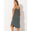 Allegra K Women's V Neck Solid Soft Spaghetti Strap Cami Lounge Nightdress - 4 of 4
