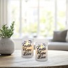 LumaBase Battery-Operated LED Glass Candles with Flickering Flame, Faith Hope Love - Set of 2 - 2 of 4