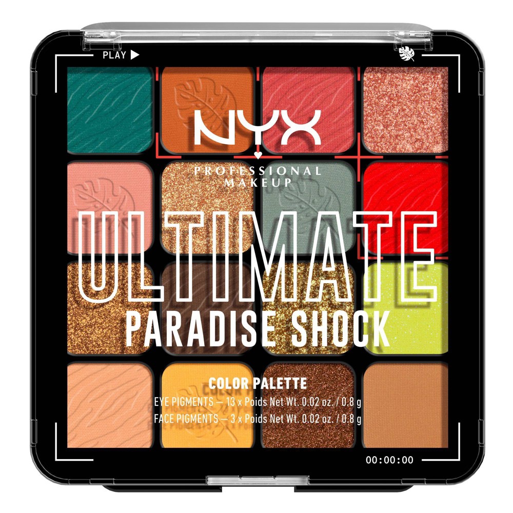 Photos - Eyeshadow NYX Professional Makeup Ultimate  Palette - Paradise Shock - 0.32 