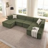 GDFStudio Wynne Modern 135" U-Shaped Chenille Upholstered 5-Seater Sectional Sofa with Ottoman - 2 of 4