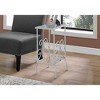 Accent Table Side End Nightstand Lamp Living Room Bedroom Tempered Glass Grey Metal Transitional - 2 of 4