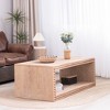 Lyngins Modern Coffee Table for Living Room – Floating Top Design, Wood Coffee Table with Rectangular Tabletop, Center Table & Sofa Table - 2 of 4