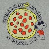 Seven Times Six Peanuts Snoopy T-Shirt Men's Joe Cool Everybody Wants A Pizza Me Ringer Tee Grey - 2 of 3