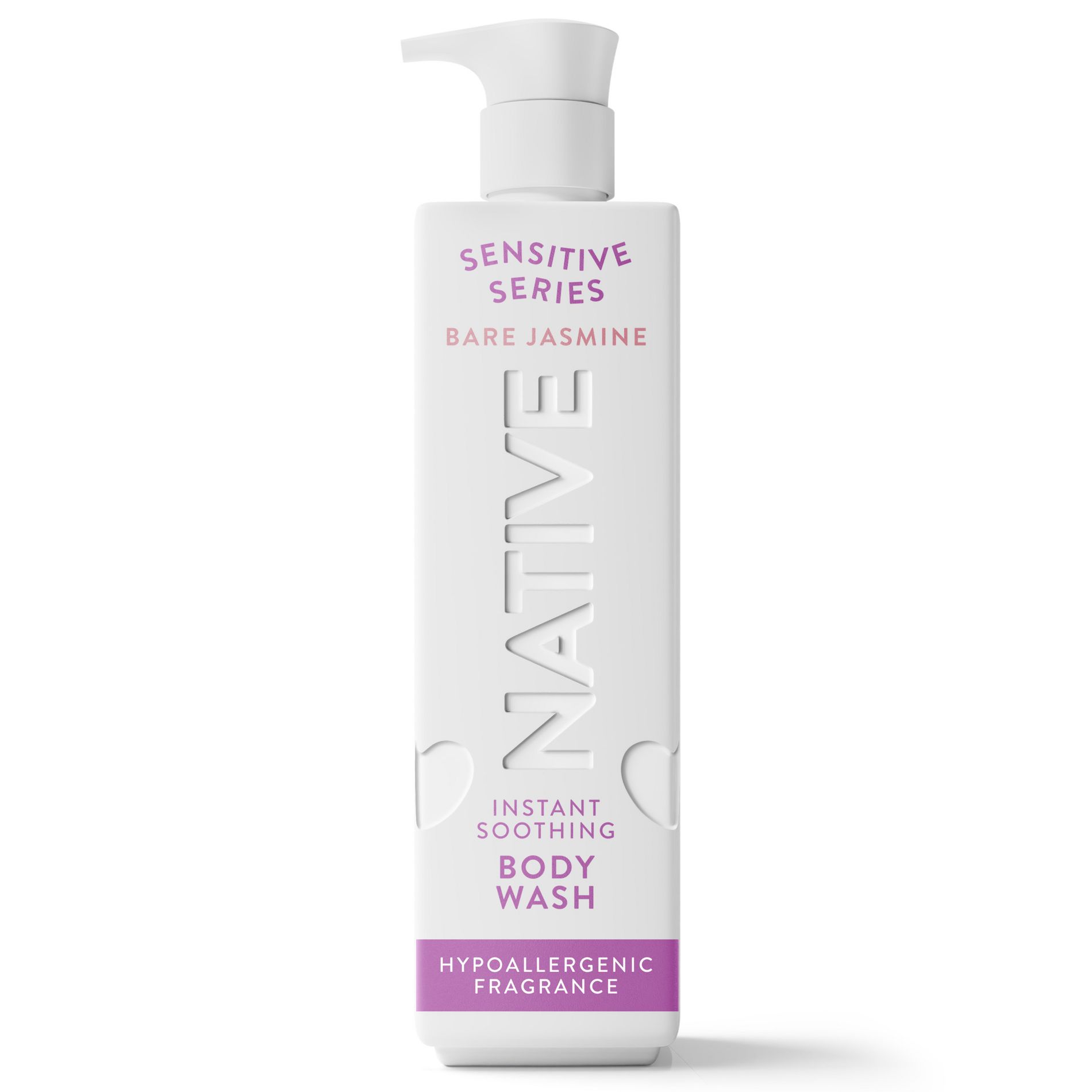 Native Sensitive Series Hypoallergenic Fragrance 24-Hour Hydrating Body Wash - Bare Jasmine - 18 fl oz: Paraben-Free, Sulfate-Free, Plastic Pump