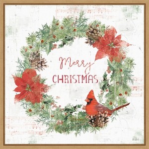 Amanti Art Wooded Holiday V Christmas by Katie Pertiet Canvas Wall Art Print Framed 22 x 22-in. - 1 of 4
