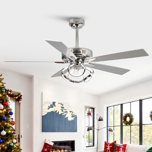 Parrot Uncle 52" Modern Color Changing Integrated LED Ceiling Fan with Light and Remote Control - 1 of 4