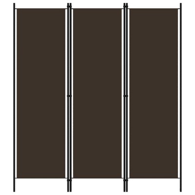 vidaXL 3-Panel Room Divider Brown 59.1 inches x70.9 inches