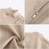 Clearlove Womens Casual Light Studded Shoulder Long Sleeve Cropped Zipper Moto Biker Faux Leather Jacket Coats - 3 of 4