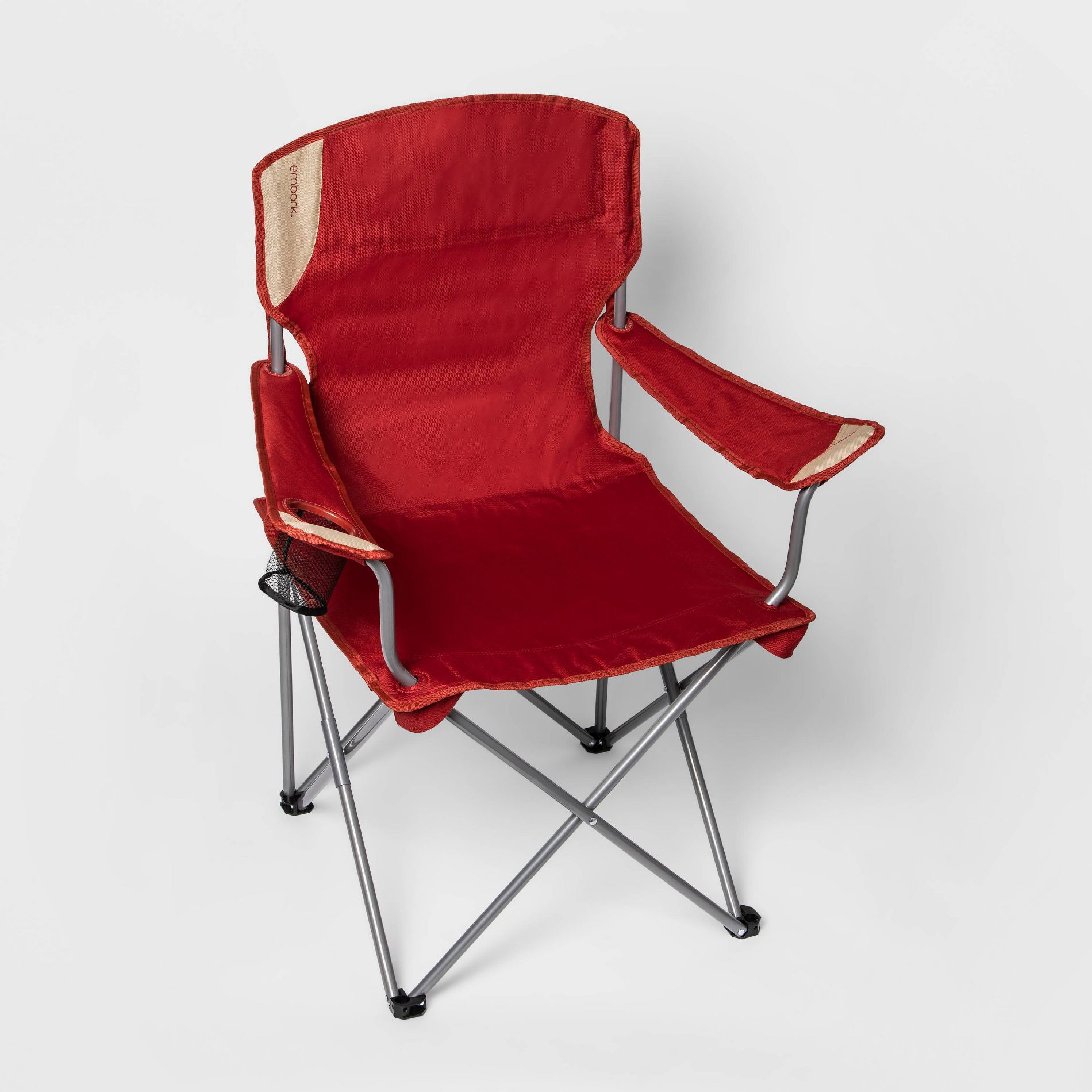 Outdoor Portable Quad Chair Red - Embark™: Steel Frame, 225 lb Capacity
