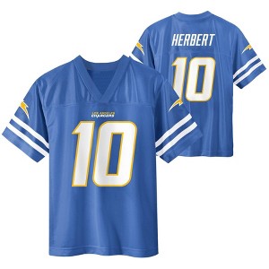 NFL Los Angeles Chargers Boys' Short Sleeve Justin Herbert Jersey - 1 of 3