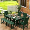 WestinTrends 6 Piece Outdoor Patio Dining Set Outdoor Table and Bench Armchair Set - 2 of 2