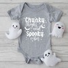 The Juniper Shop Chunky Thighs and Spooky Vibes Baby Short Sleeve Bodysuit - 24M - Heather Grey - 3 of 4