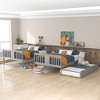 Lycvki Solid Wood Full over Full Bunk Bed with Twin Size Trundle and Ladder - 2 of 4