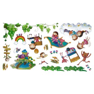 Slickblue Forest Friends Wall Decals Woodland Animal Vinyl Stickers for Playful Home Decor 13x23.5 inch - 1 of 3
