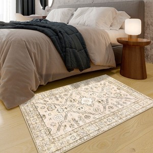 Boho Area Rug Washable Indoor Print Accent Rugs Pet Friendly Non Slip Soft Floor Rugs for Living Room - 1 of 4