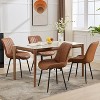 Dining Chairs Set of 2, Faux Leather Upholstered Side Chair for Kitchen Dining Room, Comfortable Modern Chair with Metal Legs - 3 of 4