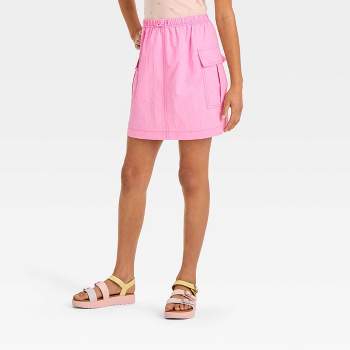 Girls' Cargo Pocket Nylon Utility Skirt - art class™