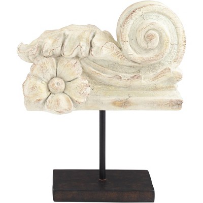 Kensington Hill Flower Curl 12 1/2" High Matte Distressed Sculpture