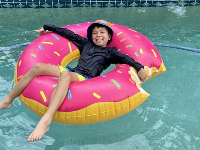 Strawberry Donut Pool Float Bright Pink Sun Squad Target