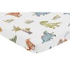 Sweet Jojo Designs Boy Baby Fitted Mini Crib Sheet Watercolor Dinosaur Dino Multicolor - 2 of 4