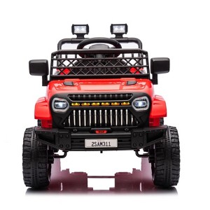 Kids Ride On Truck Car, 12V Battery Powered Ride On Toy for Toddlers, Electric Vehicle with Remote Control, Spring Suspension, LED Lights, Music - 1 of 4