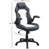 Vynxaria Office Chair Upholstered 1pc Comfort Chair Relax Gaming Office Chair Work Black And White Color - 2 of 4